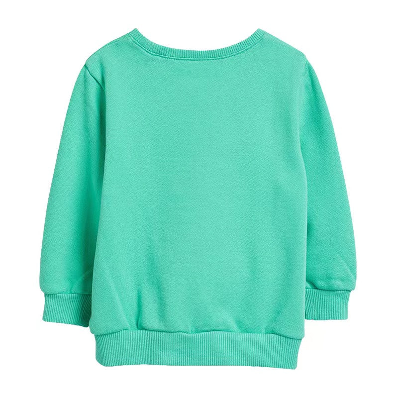 Baby Girl Rainbow & Cloud Embroidered Pattern Pullover Fashion Hoodies-1