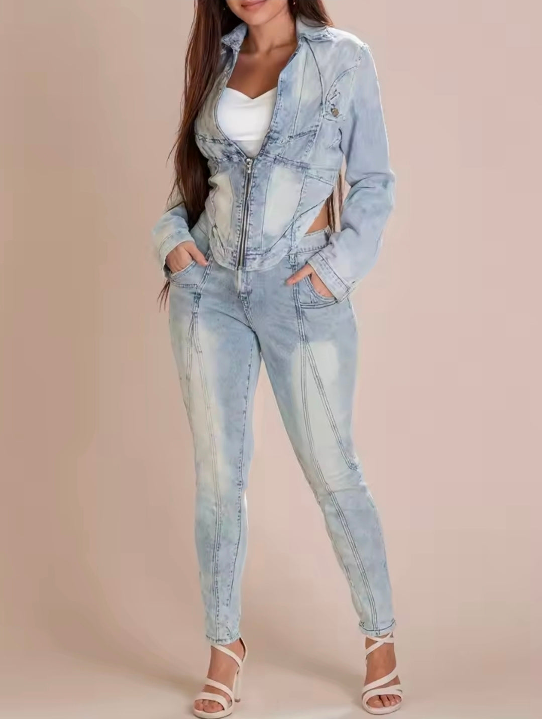 Denim top and bottom