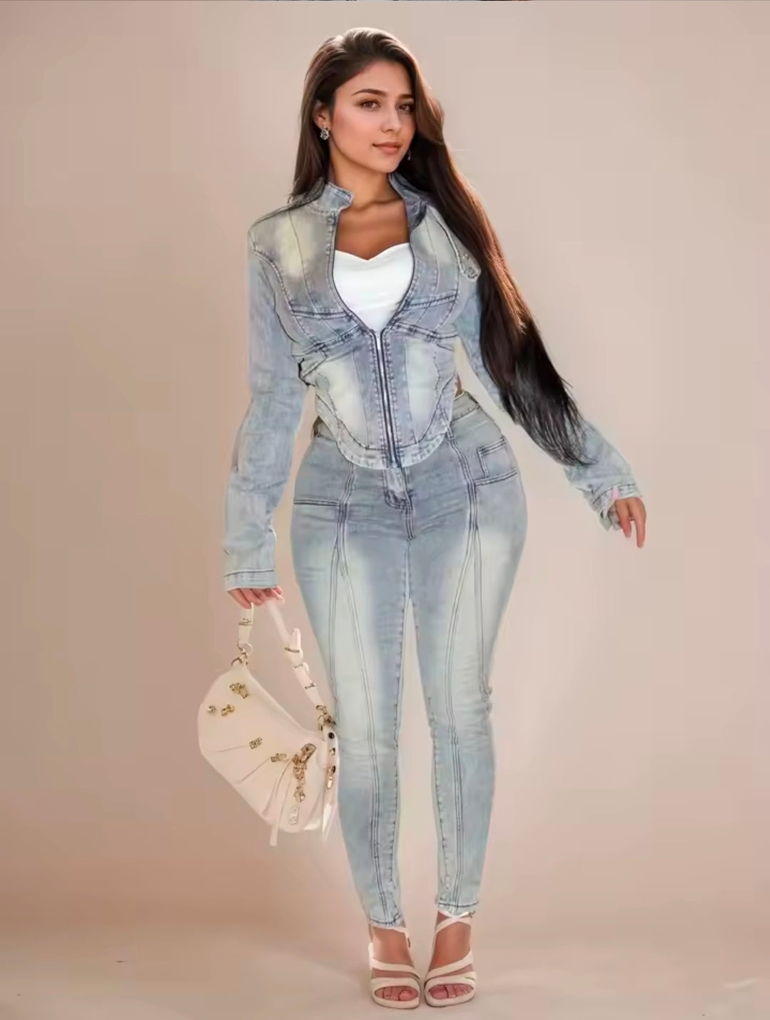 Denim top and bottom